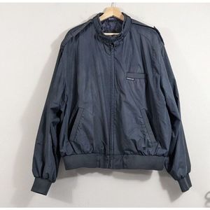 Black Members Only Bomber Jacket - Vintage Size XL